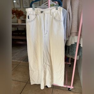 Vintage Cream Denim Skirt